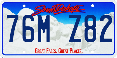 SD license plate 76MZ82