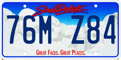 SD license plate 76MZ84