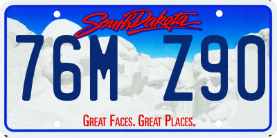SD license plate 76MZ90