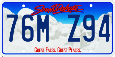 SD license plate 76MZ94