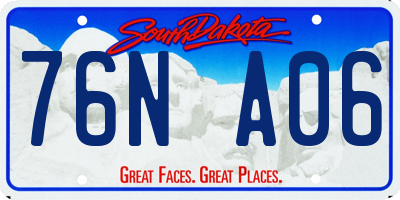 SD license plate 76NA06