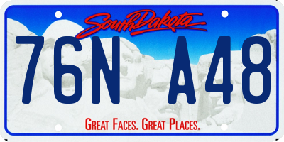 SD license plate 76NA48