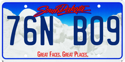 SD license plate 76NB09
