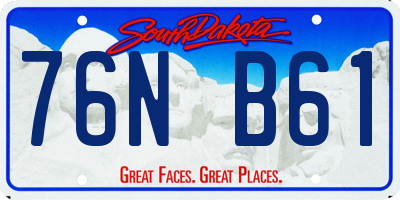 SD license plate 76NB61
