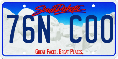 SD license plate 76NC00