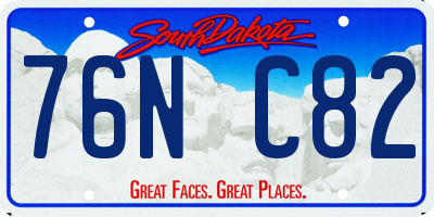 SD license plate 76NC82