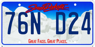 SD license plate 76ND24