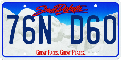 SD license plate 76ND60