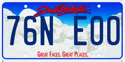 SD license plate 76NE00