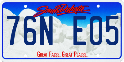 SD license plate 76NE05