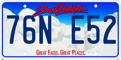 SD license plate 76NE52