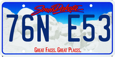 SD license plate 76NE53