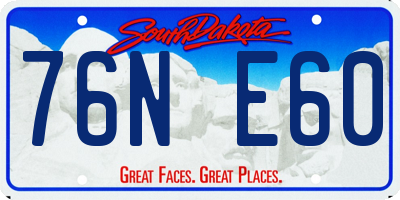 SD license plate 76NE60