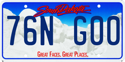 SD license plate 76NG00