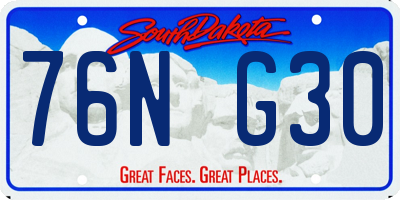 SD license plate 76NG30
