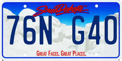 SD license plate 76NG40