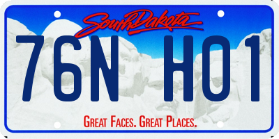 SD license plate 76NH01