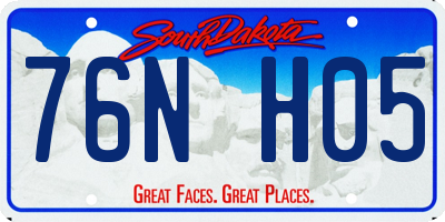 SD license plate 76NH05