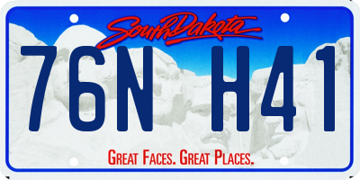 SD license plate 76NH41