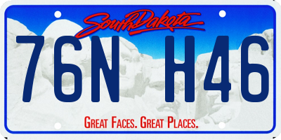 SD license plate 76NH46