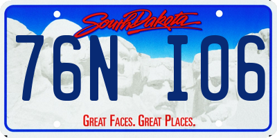SD license plate 76NI06