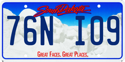 SD license plate 76NI09