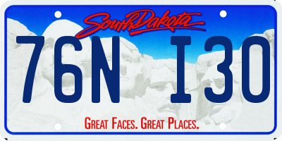 SD license plate 76NI30