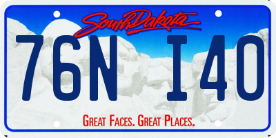 SD license plate 76NI40
