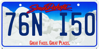 SD license plate 76NI50