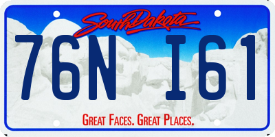 SD license plate 76NI61