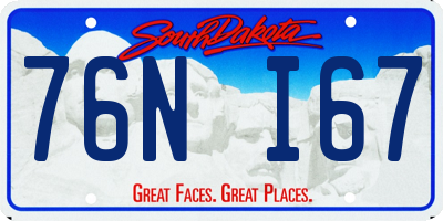 SD license plate 76NI67