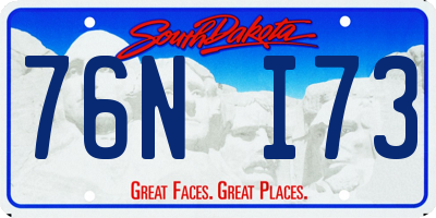 SD license plate 76NI73