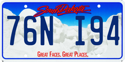 SD license plate 76NI94