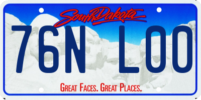 SD license plate 76NL00