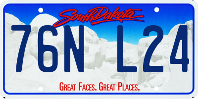 SD license plate 76NL24