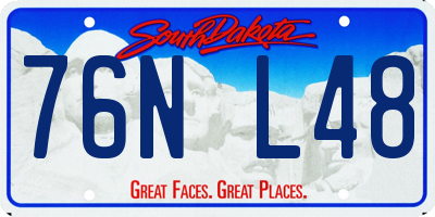 SD license plate 76NL48