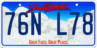 SD license plate 76NL78