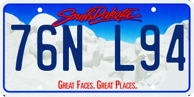 SD license plate 76NL94