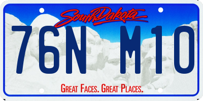 SD license plate 76NM10
