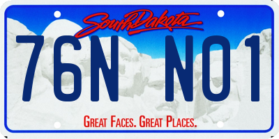 SD license plate 76NN01