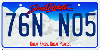 SD license plate 76NN05