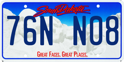 SD license plate 76NN08