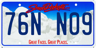 SD license plate 76NN09