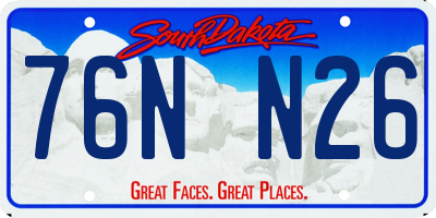 SD license plate 76NN26