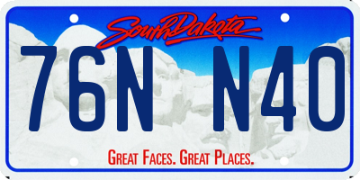 SD license plate 76NN40