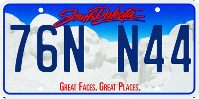 SD license plate 76NN44