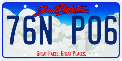 SD license plate 76NP06
