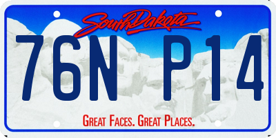 SD license plate 76NP14