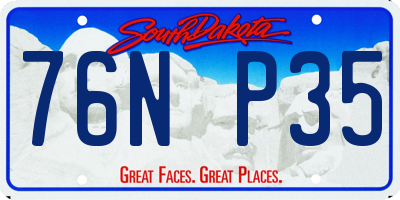 SD license plate 76NP35
