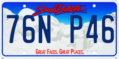 SD license plate 76NP46